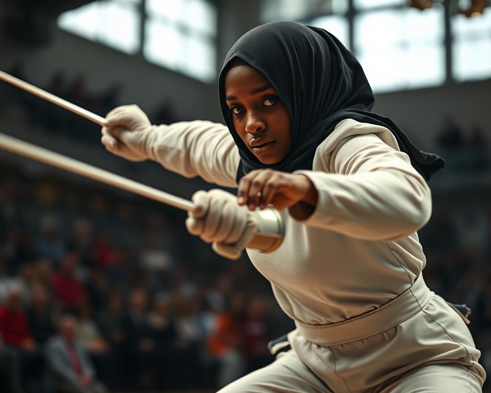 Ibtihaj Muhammad fencing